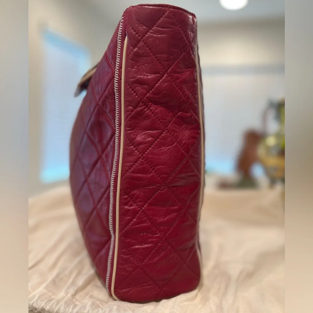 ♥️❤️ RARE CHANEL in RED LAMBSKIN Tote❣️ #Hermes #Fendi #Dior #Prada #Valentines